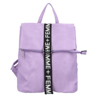 Trendový dámský koženkový batoh Pelias, pastelově fialová