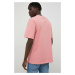 Bavlněné tričko Filling Pieces růžová barva
