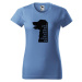DOBRÝ TRIKO Dámské tričko s potiskem I love my dog Barva: Azurová modrá