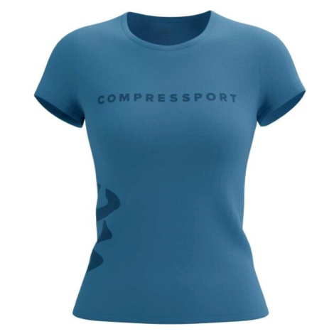 Compressport LOGO SS TSHIRT W Dámské tréninkové triko, modrá, velikost
