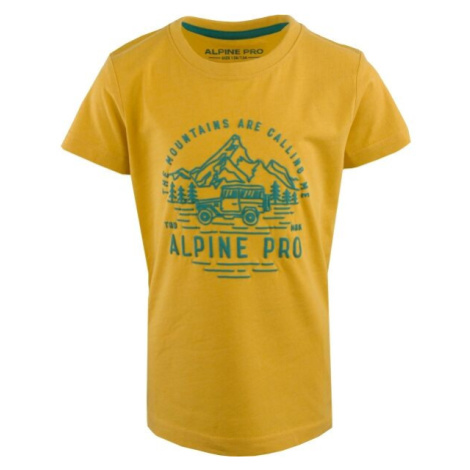 ALPINE PRO MESCO Chlapecké tričko, žlutá, velikost