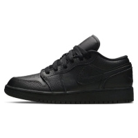 Jordan 1 Low Tumbled Leather Black (GS)