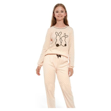 Dívčí dlouhé pyžamo Cornette 961-962/151 Rabbits