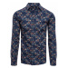 Dstreet Granátová bavlněná košile s květinovým vzorem
