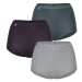 Maxi kalhotky 3 ks ze série Basic + sloggi 1x šedá melír , 1x lilková, 1x šedozelená