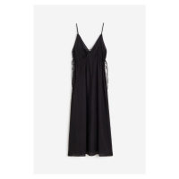 H & M - Šaty se stahovací šňůrkou - černá