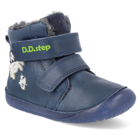 Barefoot dětské zimní boty D.D.step W070-111 modré