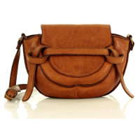 Kožená crossbody kabelka Mazzini M82 camel