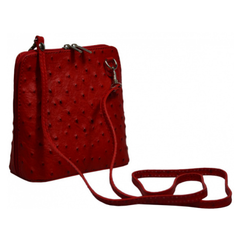 kabelka s pštrosí texturou Grana Rossa Struzza