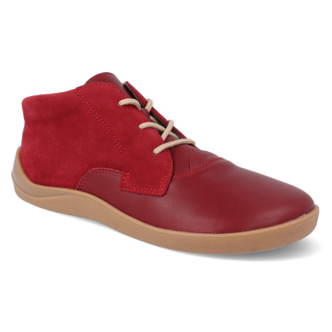 Barefoot kotníkové boty Jampi - City červené