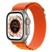 Apple Watch Ultra 49mm titanové pouzdro s oranžovým alpským tahem - Medium