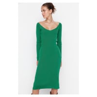 Zelené pouzdrové svetrové šaty Trendyol - Dámské