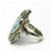 AutorskeSperky.com - Stříbrný prsten s larimarem - S4512