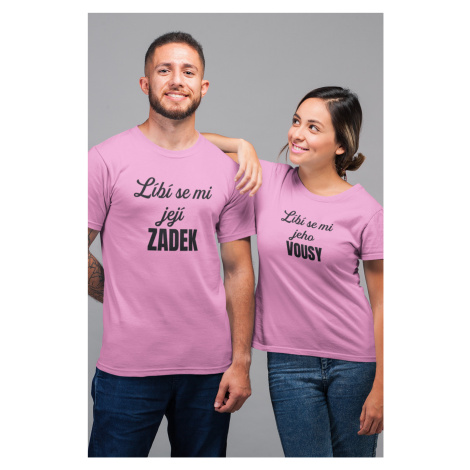 Trička pro páry Líbí se mi Barva: Růžová, Dámska