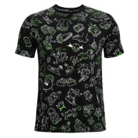 Pánské tričko Under Armour Run Ur Face Off Print SS Black