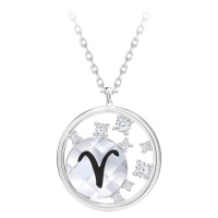 Preciosa Stříbrný náhrdelník s českým křišťálem Beran Sparkling Zodiac 6150 84 (řetízek, přívěse