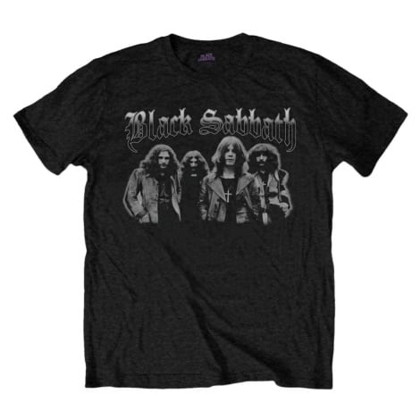 Black Sabbath Tričko Greyscale Group Unisex Black