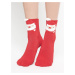 Socks with Santa Claus application red