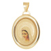 Zlatý medailonek s Pannou Marií ZZ0933F + dárek zdarma