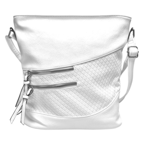 Bílá crossbody kabelka s líbivou texturou Tapple