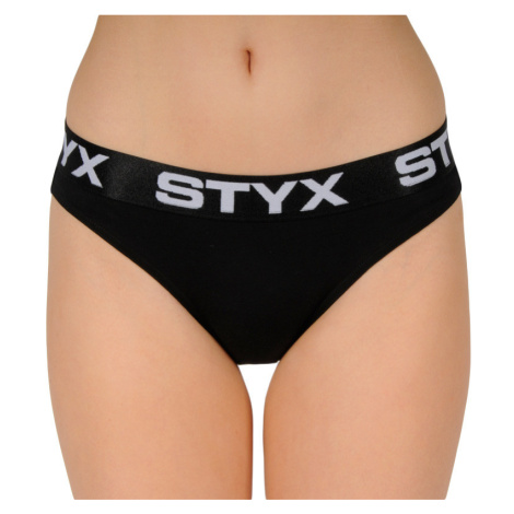 Dámské kalhotky Styx sportovní guma černé (IK960)