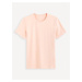 Růžové pánské basic tričko Celio Neunir