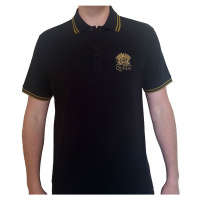 Queen tričko, Crest Logo Polo Black, pánské