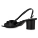 QVC VIA MILANO kožené sandály na podpatku Barva: Černá