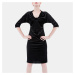 Armani Collezioni Luxusní semišové šaty Armani černé