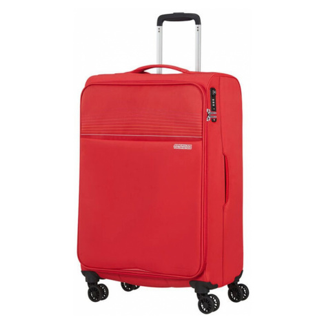 American Tourister Látkový cestovní kufr Lite Ray M 75 l - červená