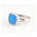 Dámský stříbrný prsten s modrým opálem STRP0513F