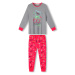 Dívčí pyžamo KUGO MP1764, šedá / sytě růžové kalhoty Barva: Šedá