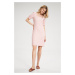 Světle růžové jarní midi šaty M704