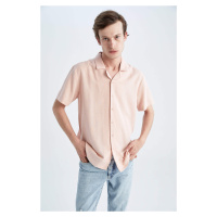 DEFACTO Regular Fit linen Short Sleeve Shirt