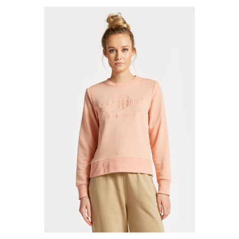 MIKINA GANT REG TONAL SHIELD C-NECK SWEAT oranžová