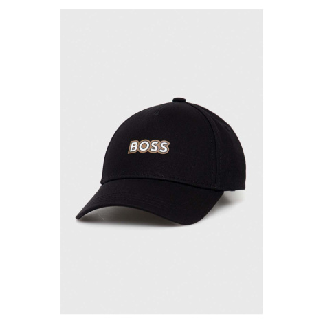 Kšiltovka BOSS černá barva, s potiskem Hugo Boss