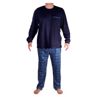 Zdenda Lux pánské pyžamo s flísem tmavě modrá