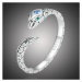 GRACE Silver Jewellery Stříbrný prsten Snake, stříbro 925/1000, had P-BSR355/54 Stříbrná