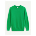 Zelený pánský basic svetr Celio Bepic