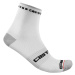 CASTELLI Cyklistické ponožky klasické - ROSSO CORSA PRO 9 - bílá