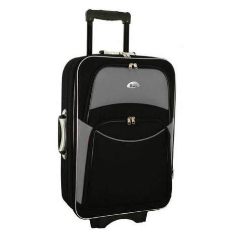 Rogal Šedo-černý textilní cestovní kufr "Standard" - M (35l), L (65l), XL (100l)