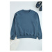 Trendyol Indigo Oversize/Wide Cut Fabric Mix Sweatshirt