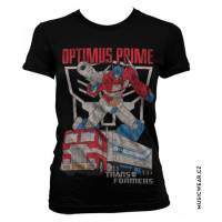 Transformers tričko, Optimus Prime Distressed, dámské