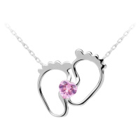 Preciosa Něžný stříbrný náhrdelník New Love s kubickou zirkonií Preciosa 5191 69