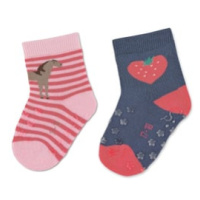 Sterntaler ABS batolecí ponožky Double Pack Horse/ Strawberry pink