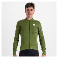 SPORTFUL Cyklistický dres s dlouhým rukávem zimní - MONOCROM THERMAL - zelená