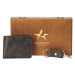 ALTINYILDIZ CLASSICS Men's Black 100% Genuine Leather Wallet-Keychain Set with Special Gift Box