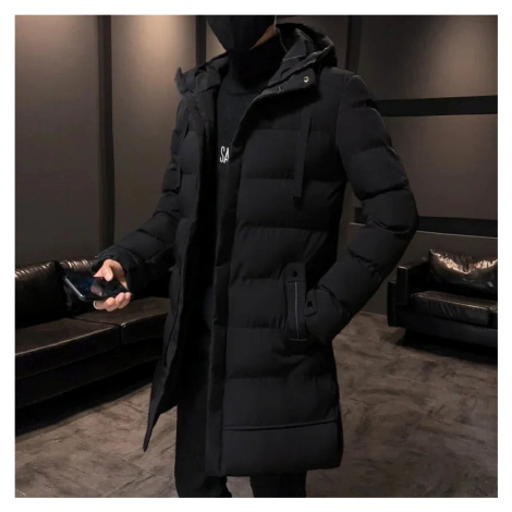 Pánský zimní kabát s kapucí a bavlněnou výplní