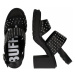 BUFFALO Páskové sandály 'RAIN' černá / stříbrná