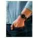 Unisex hodinky s černým nerezovým páskem Paul McNeal